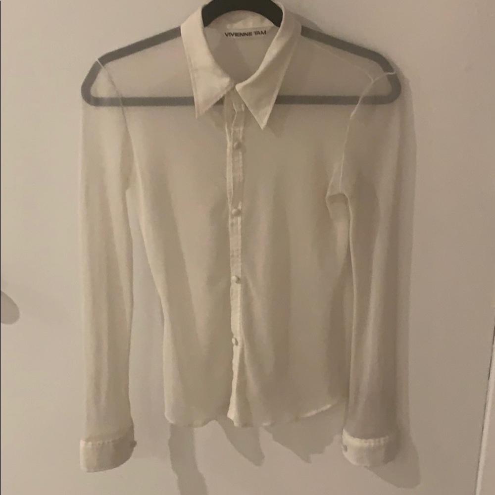 Vivienne Tam Mesh Button Up